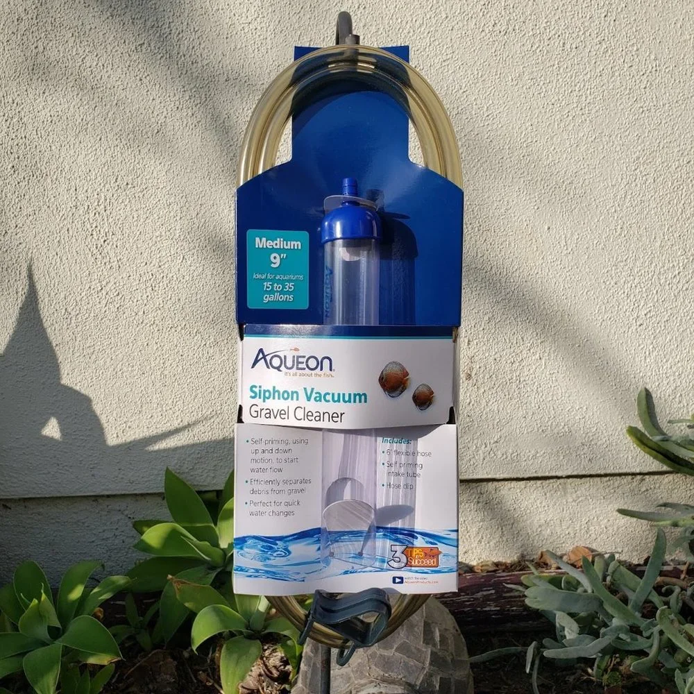 New Aqueon Aquarium Fish Tank Siphon Vacuum Gravel Cleaner Hand syphon pump hose